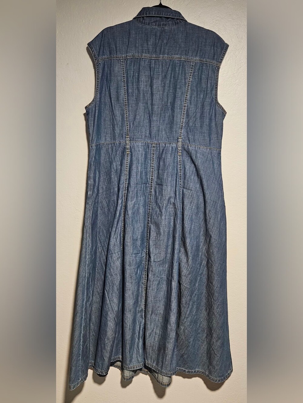 Torrid Sleeveless Trucker Blue Denim Button-Front Maxi Dress Size 1X NWOT - Picture 7 of 12